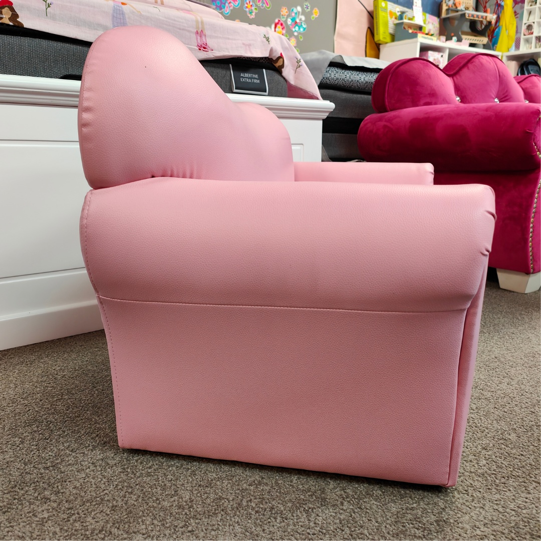2 Seater Pink Sofa side