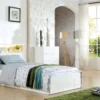 Adela Bed King Single Gloss White - Thumbnail Image 1