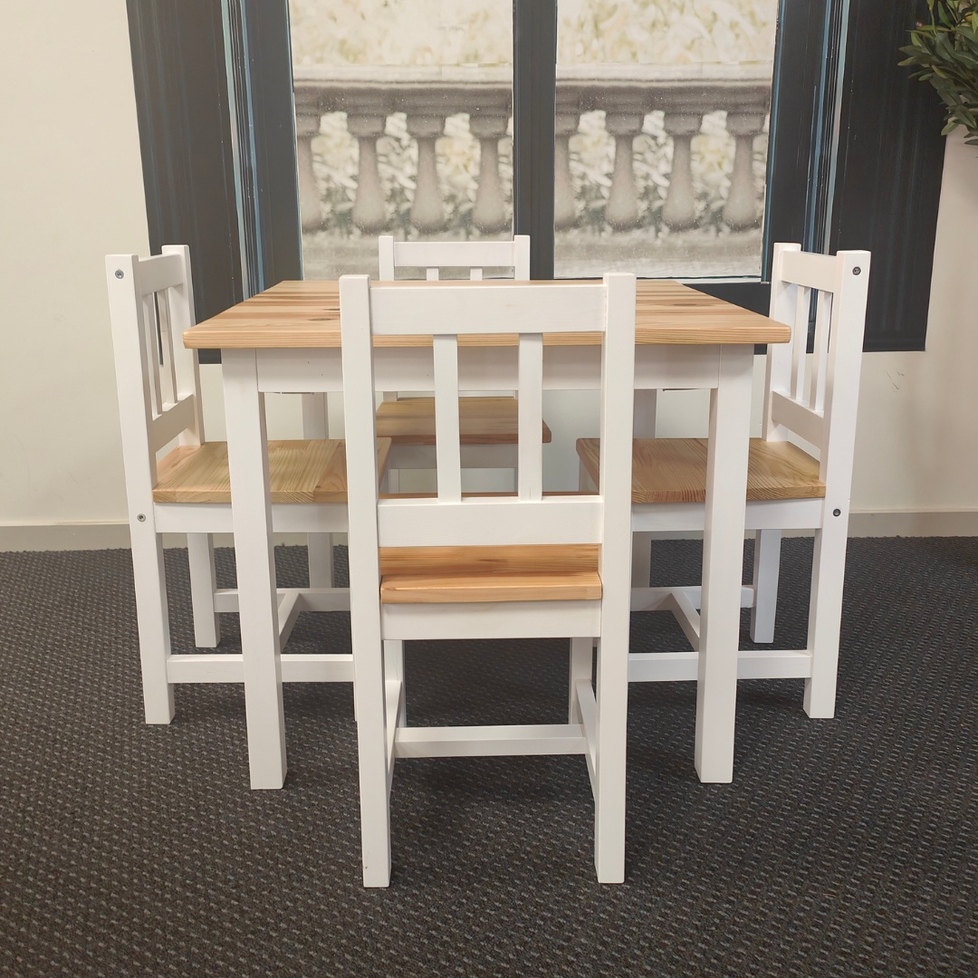 Cubby Table and 4 chairs lifestyle