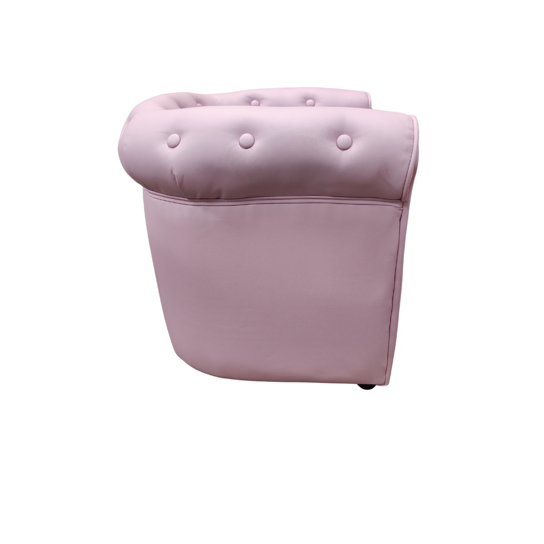 Pink armchair side