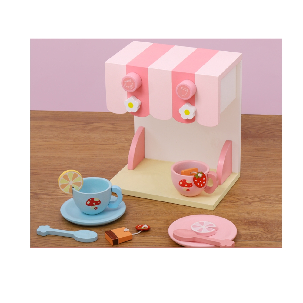 Coffee Machine with Coffee Cups Wooden Playset