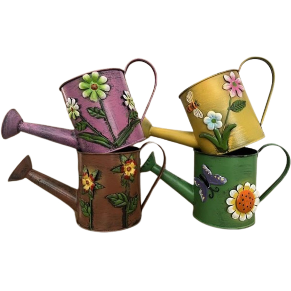 Flower Painted Watering Cans