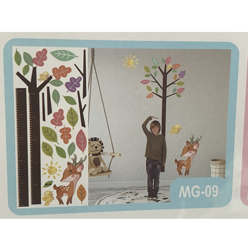 Tree with Deer Height Chart Height Chart