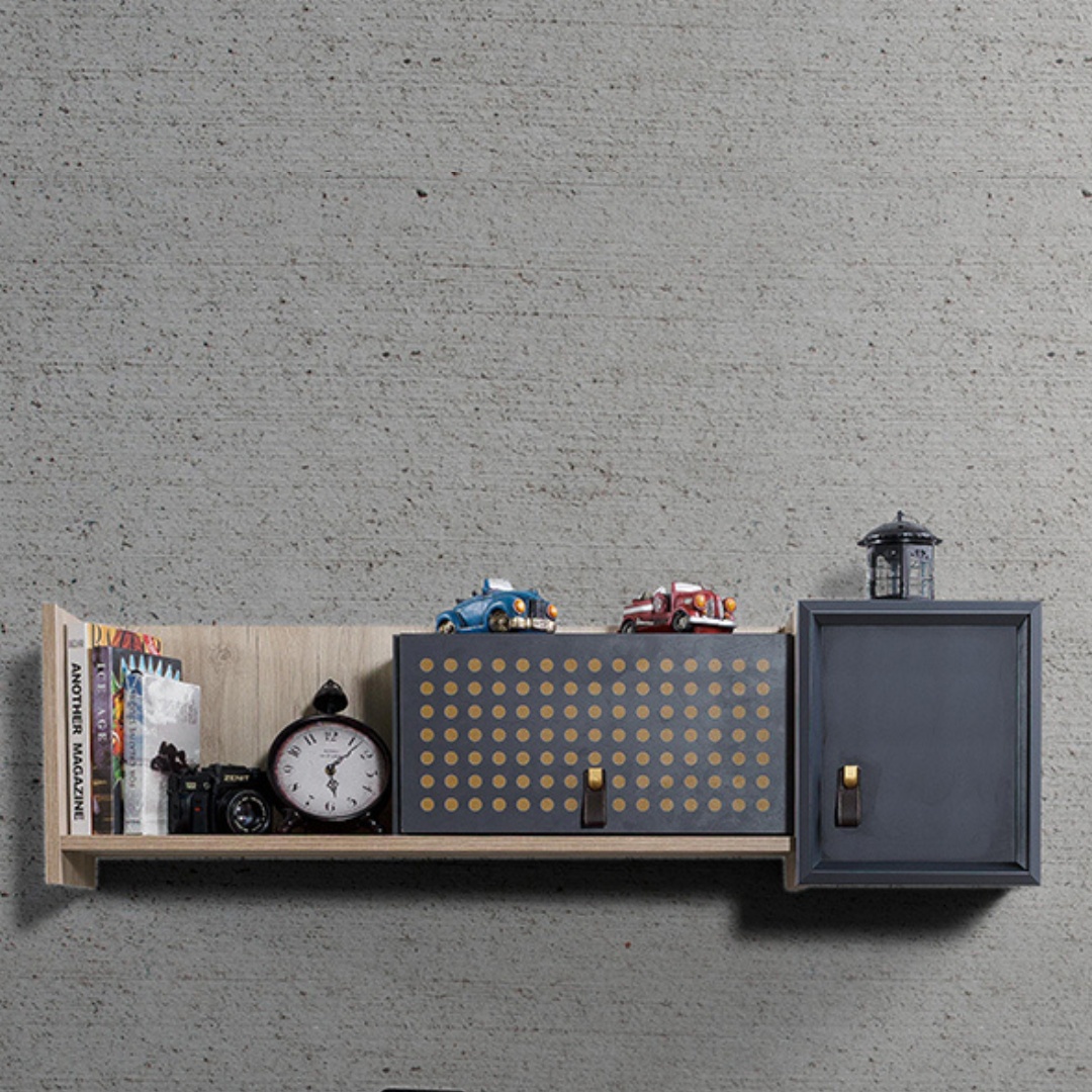 Dark Point Study Desk Wall Unit