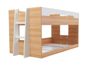 Noah Low Bunk Bed for kids - a space-saving, floor-height wooden bunk bed ideal for small bedrooms.