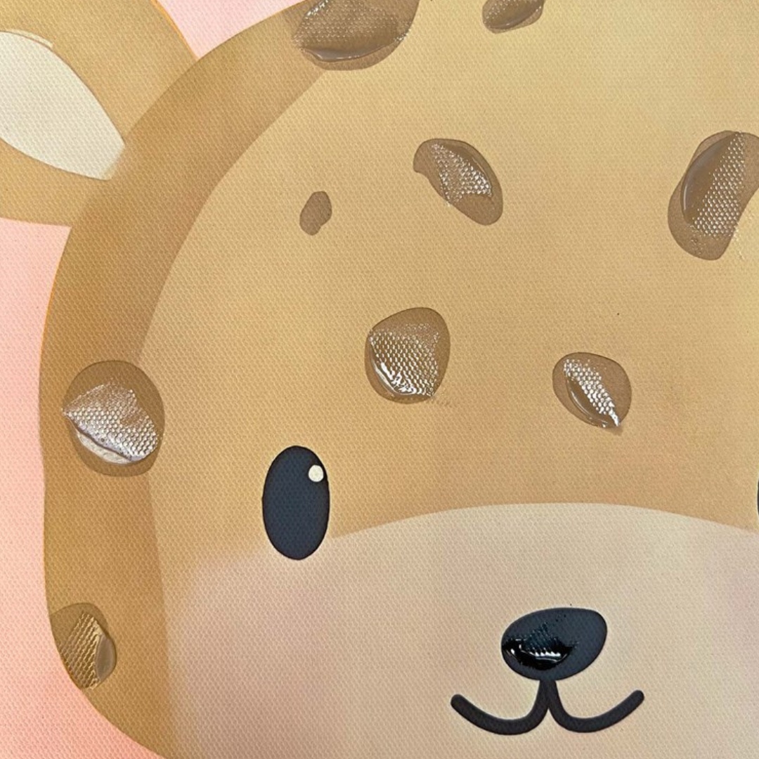 Blushing Giraffe wall art details