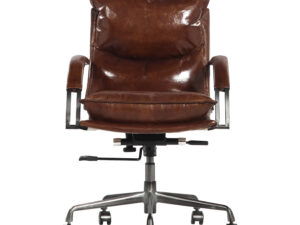 Hereford Leather Office Chair - Vintage Dark Brown